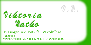 viktoria matko business card